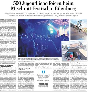 500 Jugendliche feiern beim Mischmit-Festival in Eilenburg